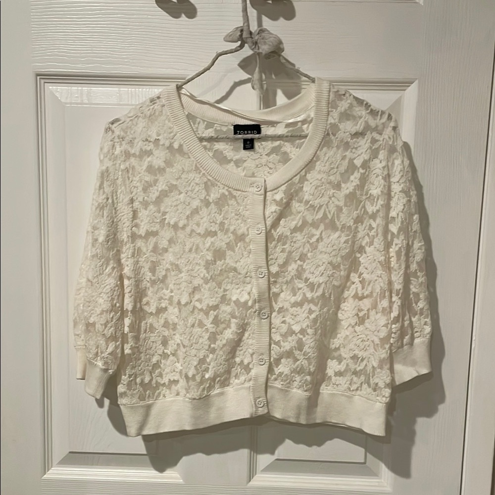 White Lace Cardigan